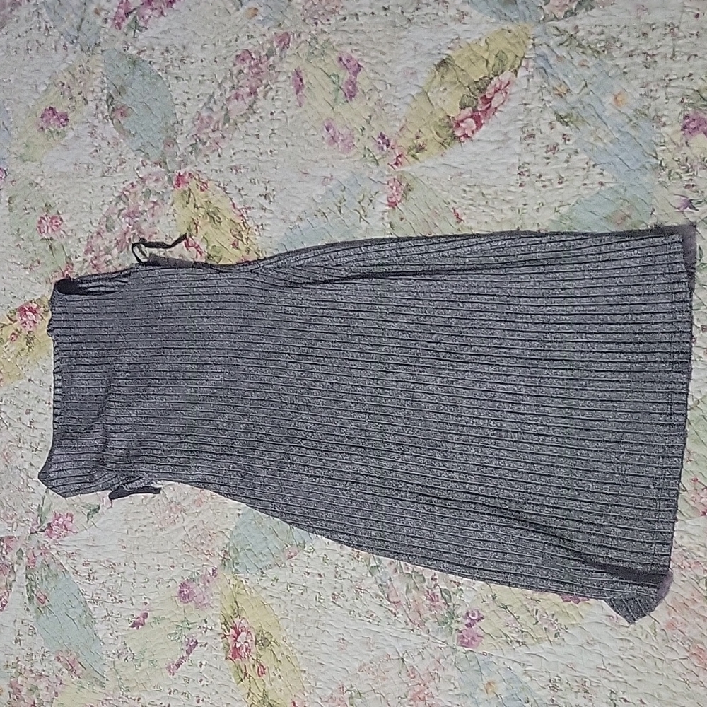 Charlotte Ruse Grey and Black Striped Dress